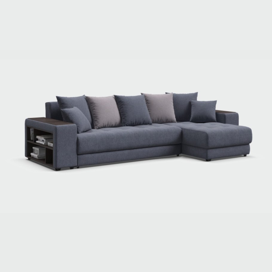 Угловой диван Дубай шенилл Soro графит