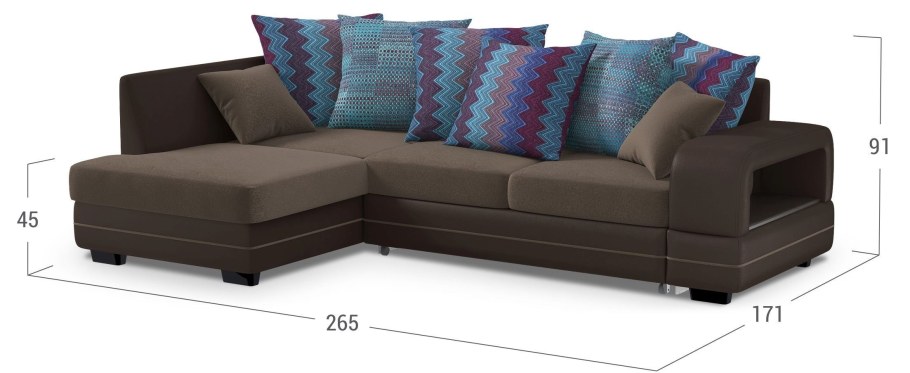 Диван Дубай угловой Размеры