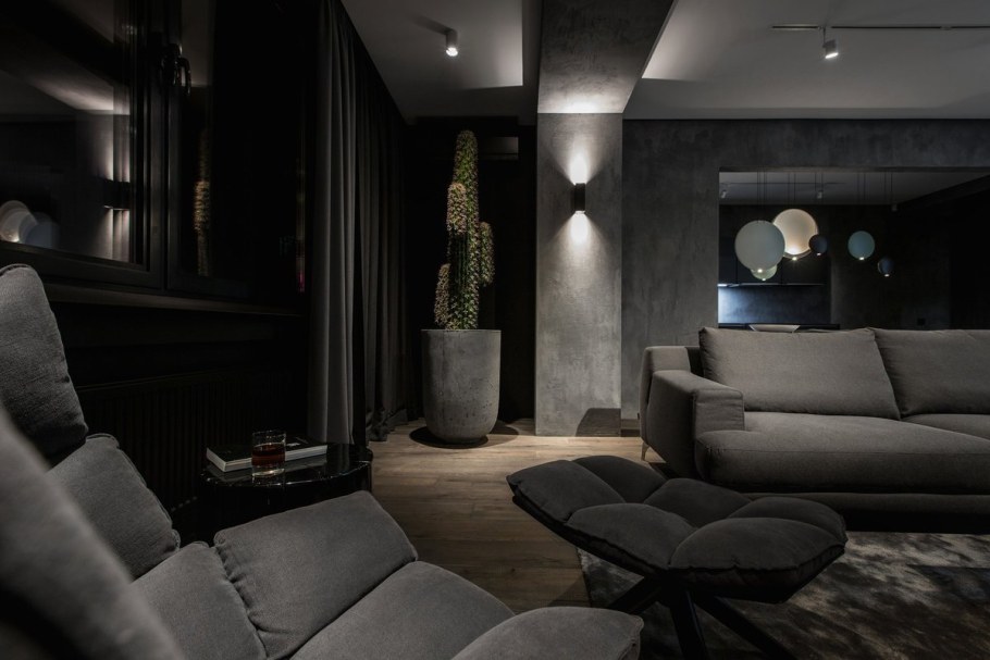 Интерьер квартиры в темных тонах