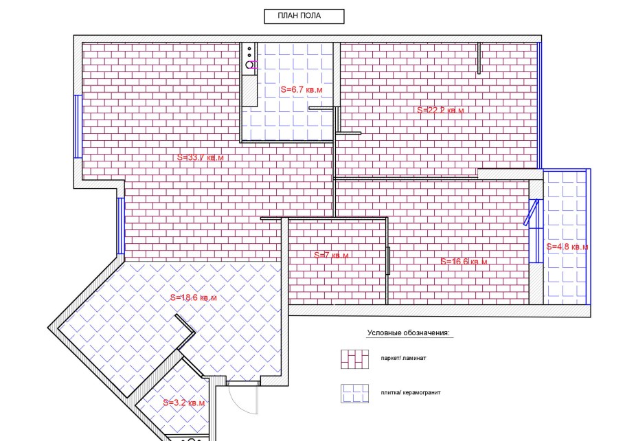 План раскладки плитки чертеж