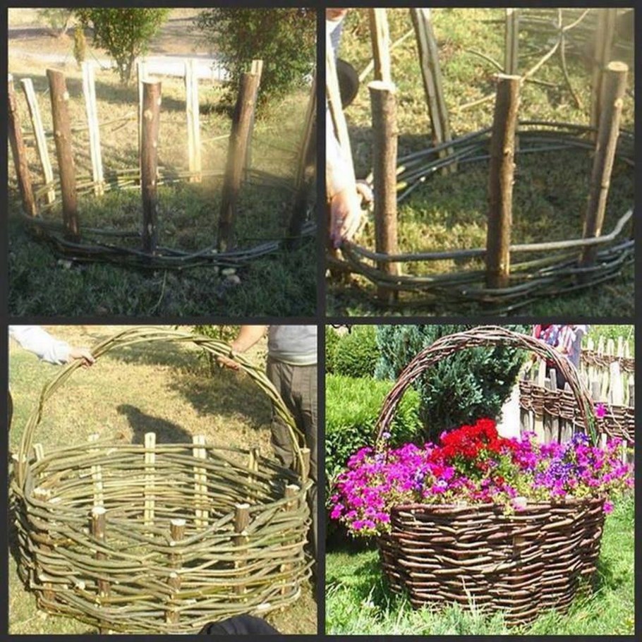 Клумбы из покрышек