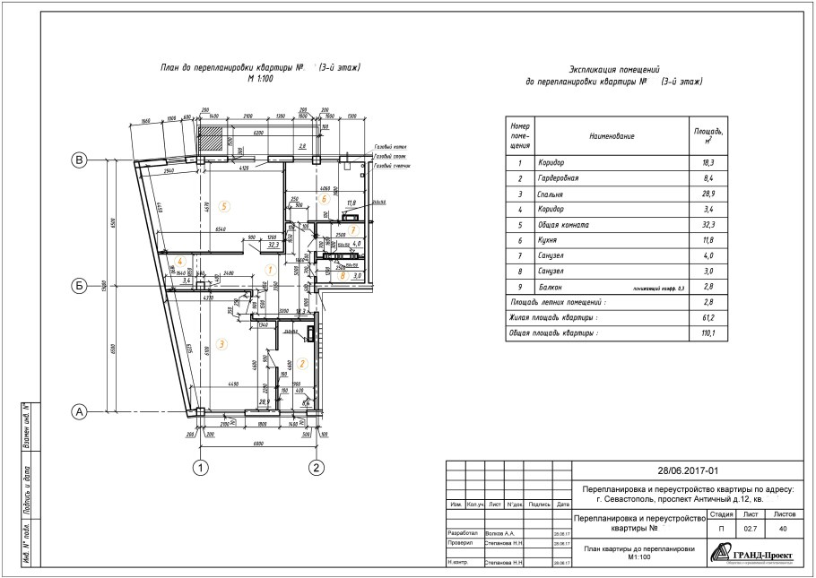 Как выглядит проект перепланировки для переноса перегородок