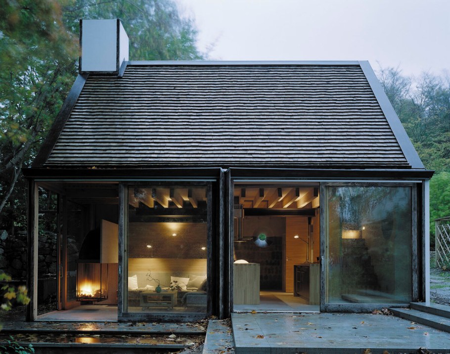 Дачный домик с панорамными окнами