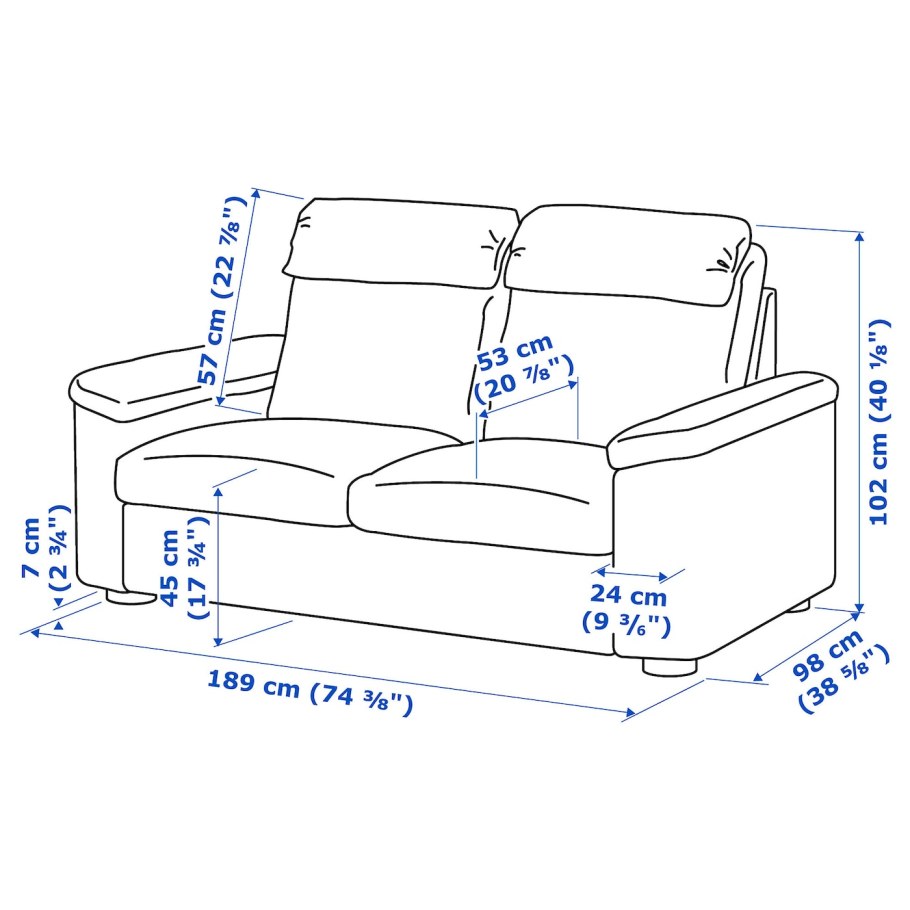 Лидгульт 2-местный диван гранн/Бумстад золотисто-коричневый