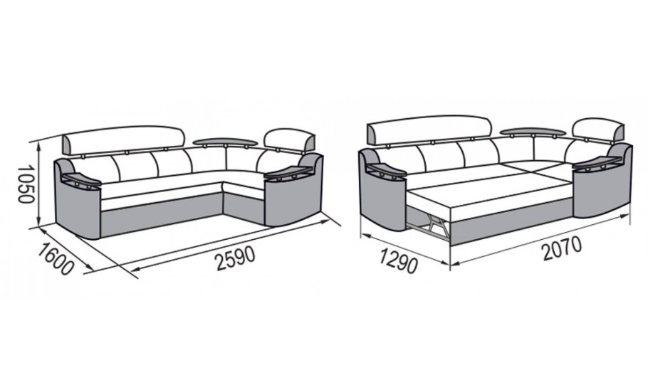 Угловой диван «Рейн 1»