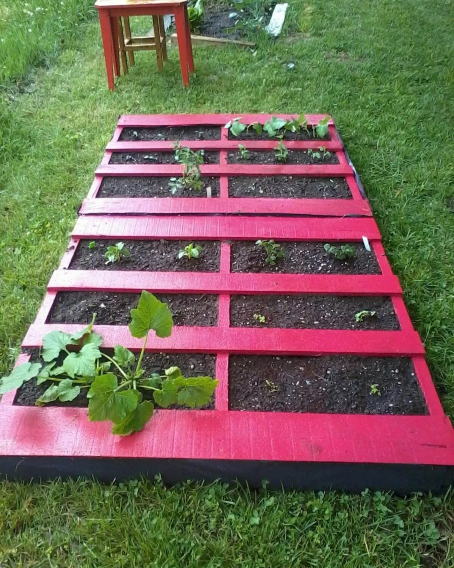 Грядки из паллет