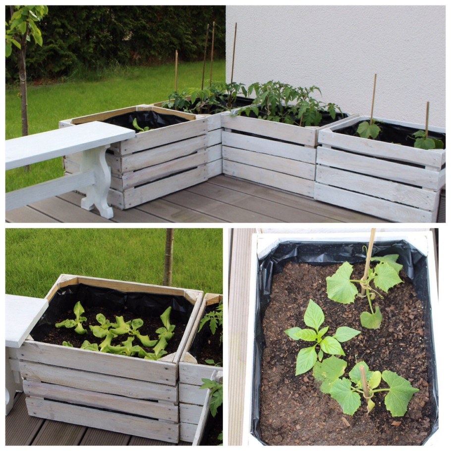 Ограждение для грядок из паллет