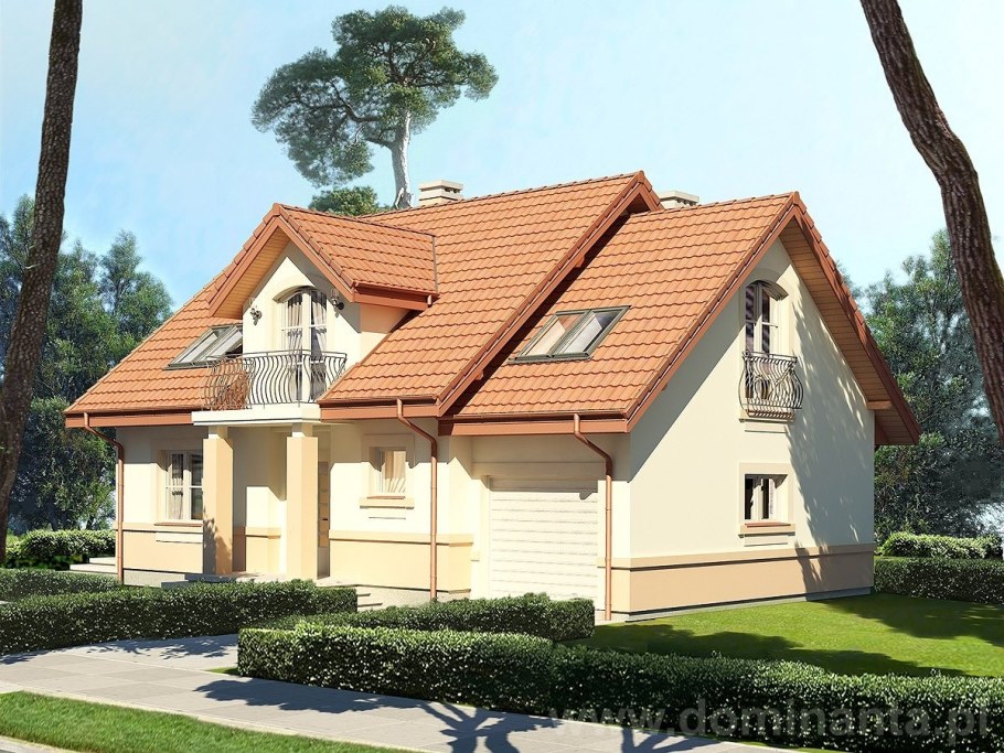 Разноуровневая двускатная крыша