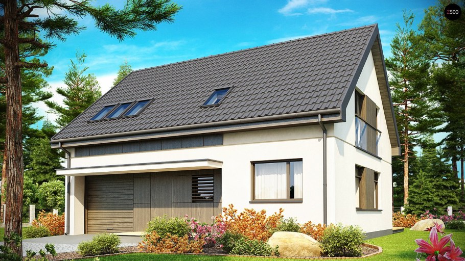 Дом с разноуровневой крышей