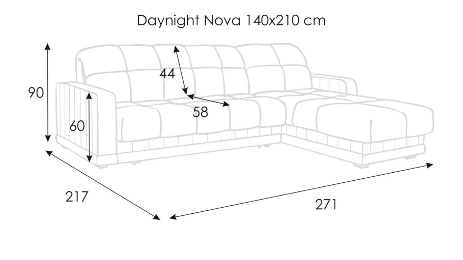 Угловой диван Размеры