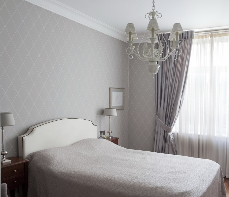 Акцентная стена в спальне