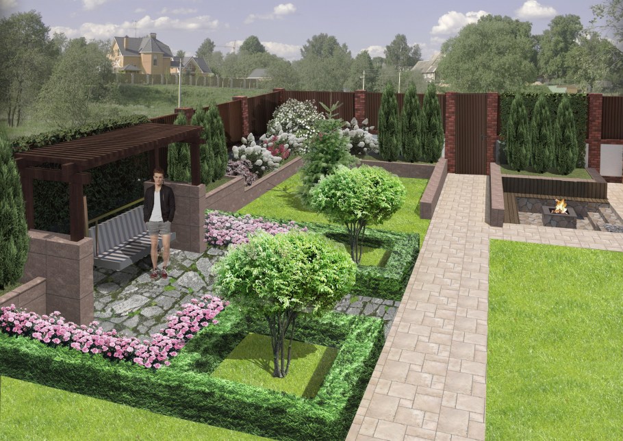 Планировка участка 6 соток