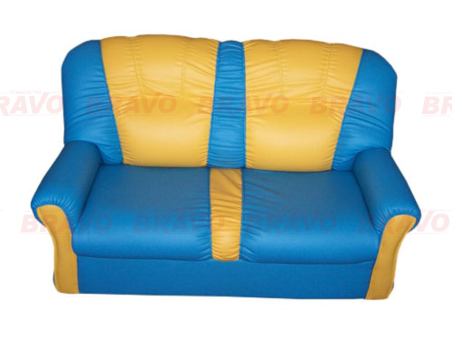 Голубо желтый детский диванчик