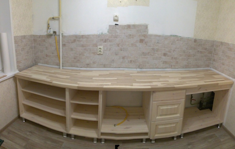 Каркас кухни из мебельных щитов