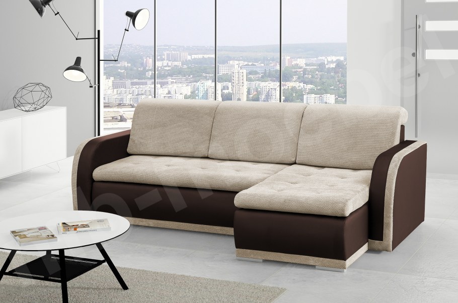 Черно бежевый диван