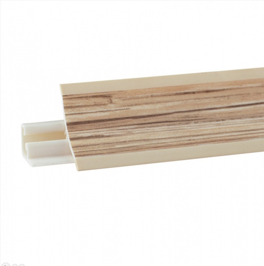 Плинтус кухонный алюминиевый 3м Квадро (серебро)