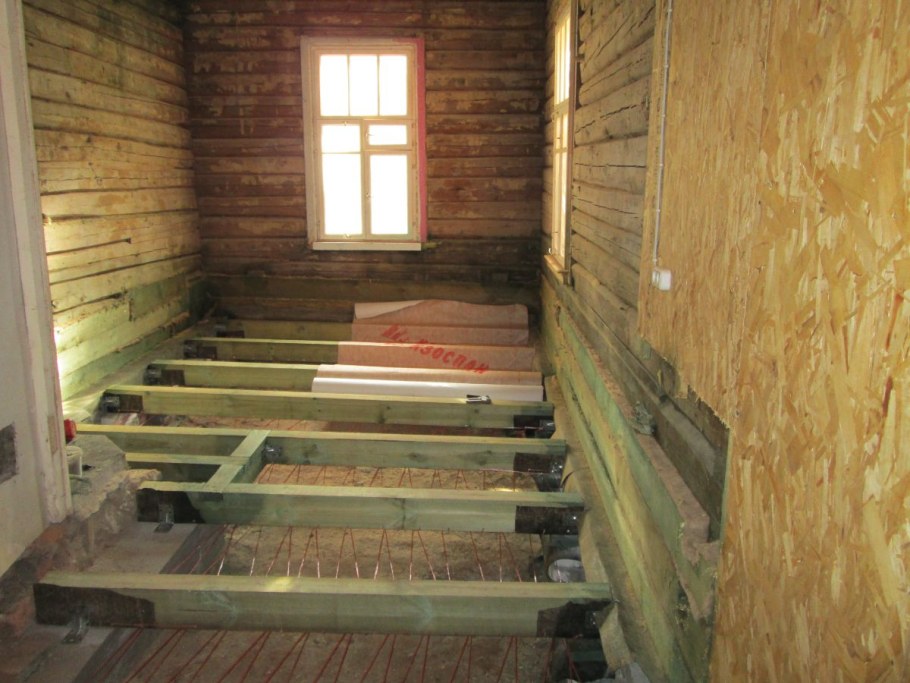 Внутри дачного старого домика