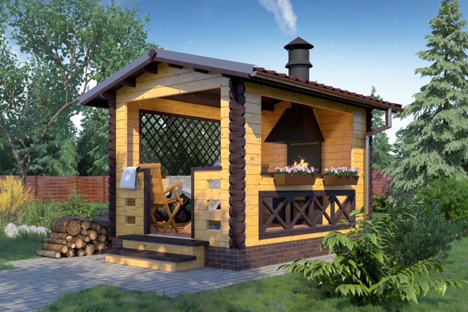 Зодчий беседка с мангалом
