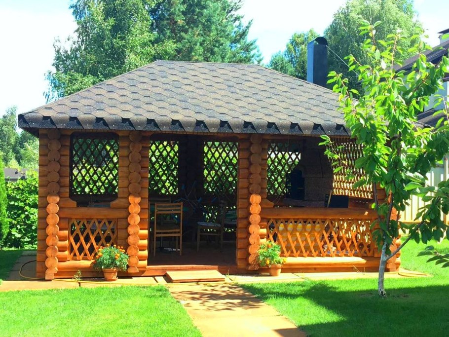 Беседка 4 на 5 с барбекю