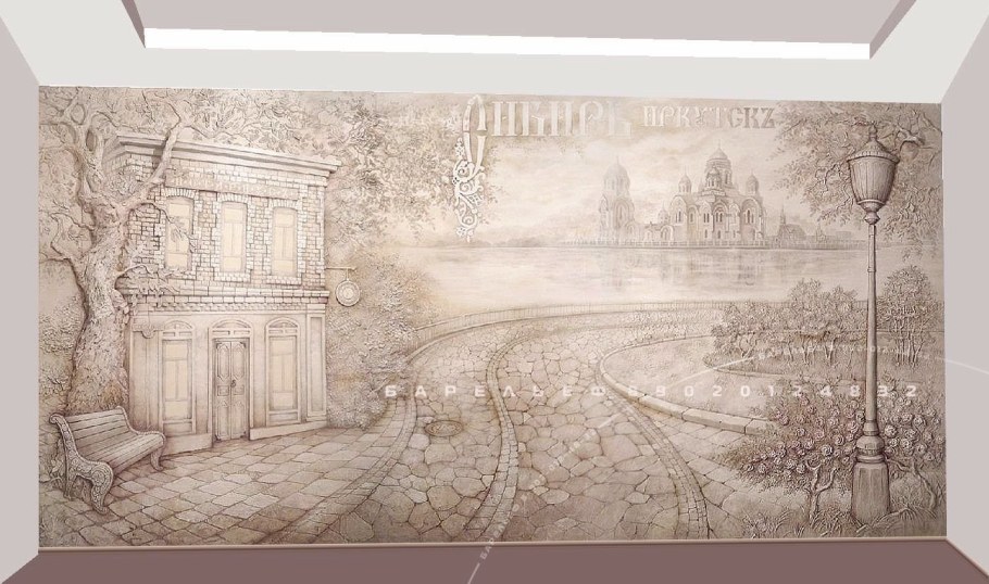 Панно Зубер небо в интерьере