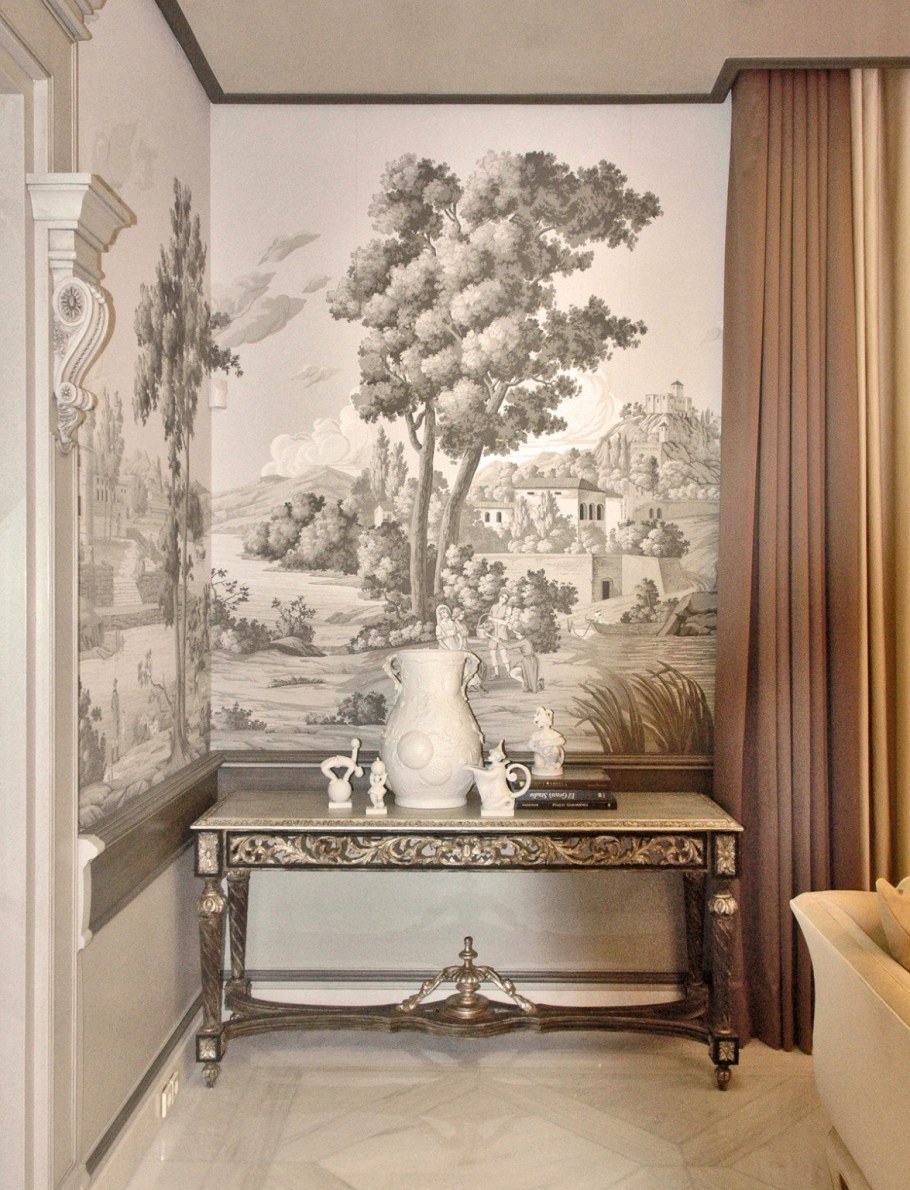 Фрески Шинуазри гризайль