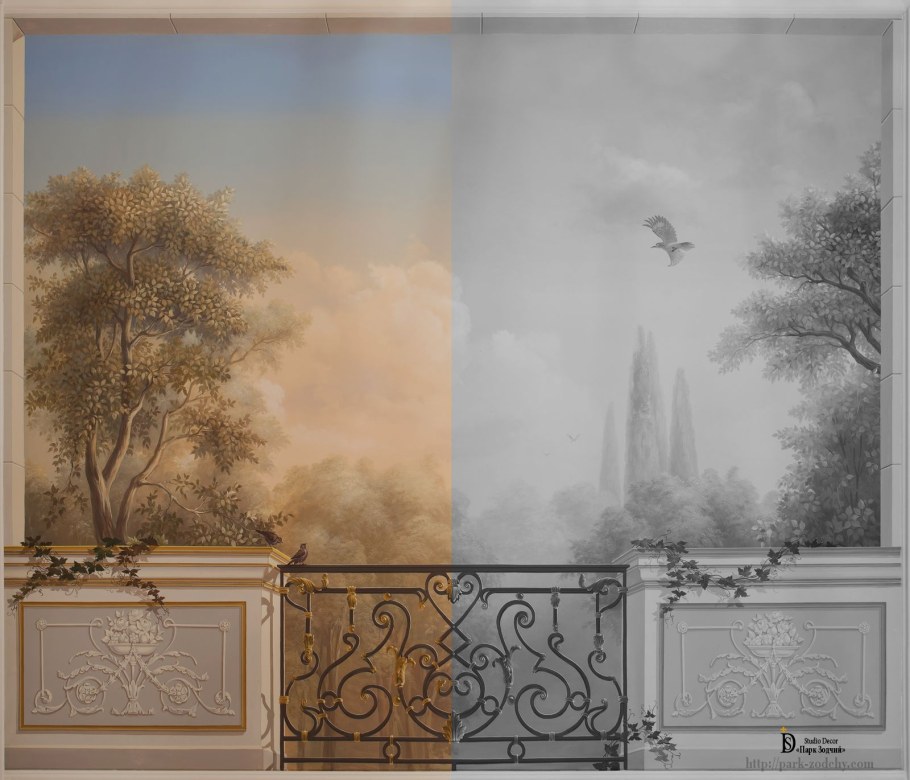 Шинуазри стиль гризайль