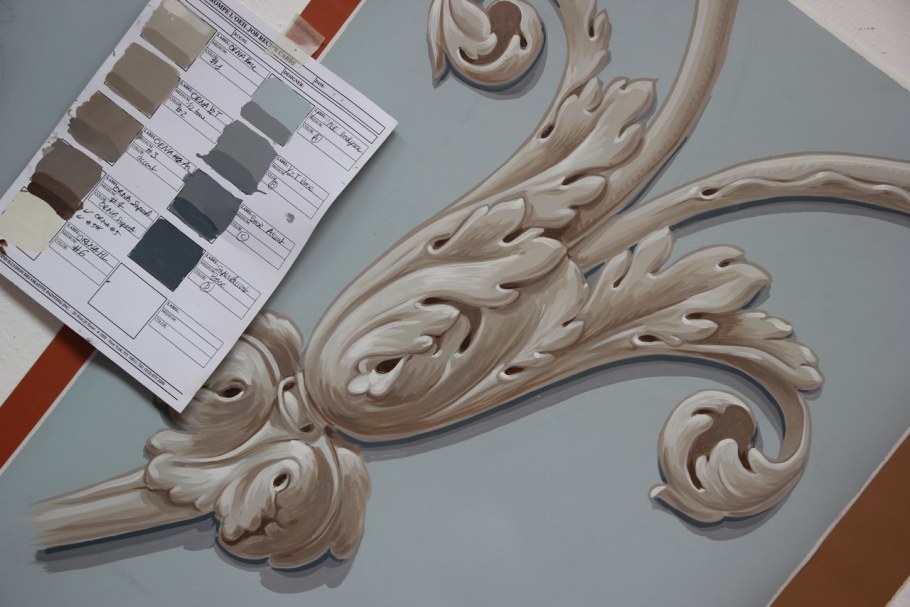 Альфрейная роспись гризайль