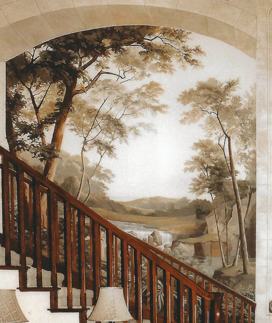 Фрески Шинуазри гризайль