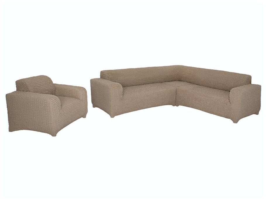 Чехол на угловой диван без оборки жаккард