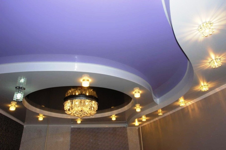 2х уровневый натяжной потолок