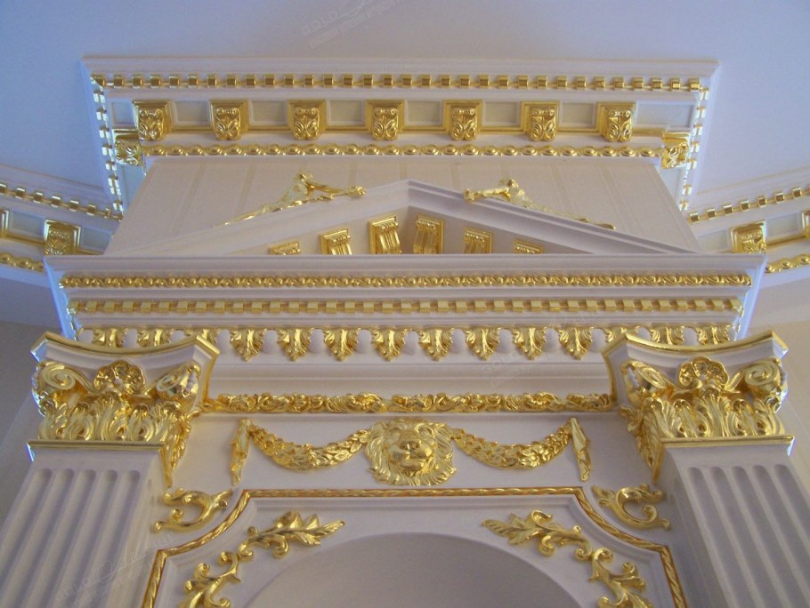 Золочение гипсовой лепнины