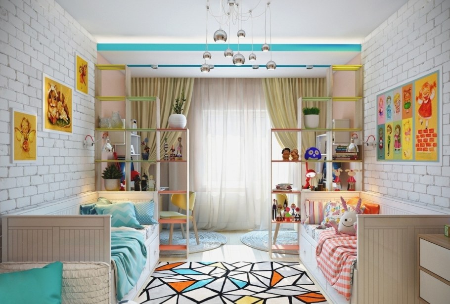 Комната для двоих разнополых подростков 20 кв.м