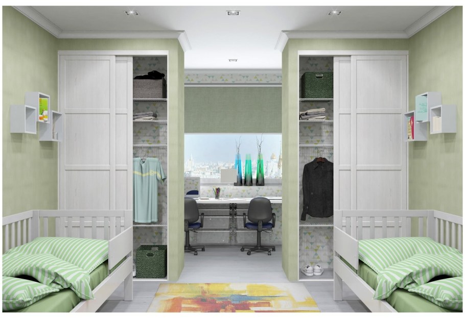 Детская комната на 2 разнополых ребенка