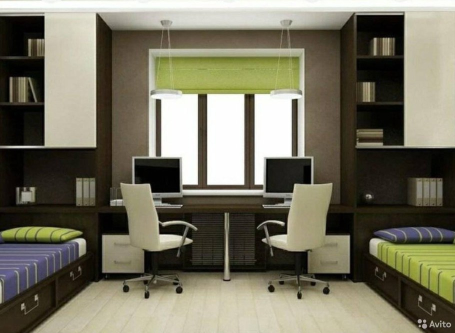 Зонирование детской комнаты для двоих разнополых детей