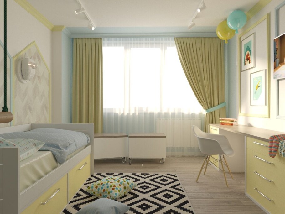 Комната 15 кв м для двоих детей разнополых детей