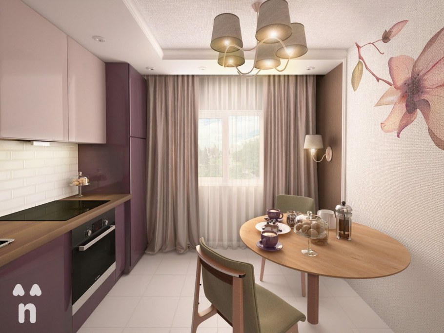 Кухня бежевая матовая