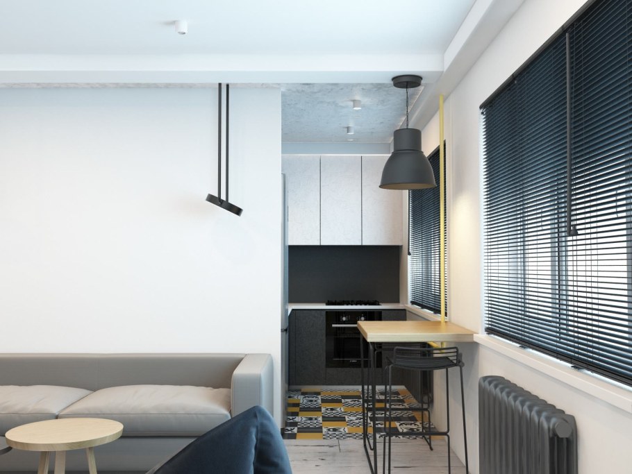 Кухня-студия в хрущевке 2 комнатной