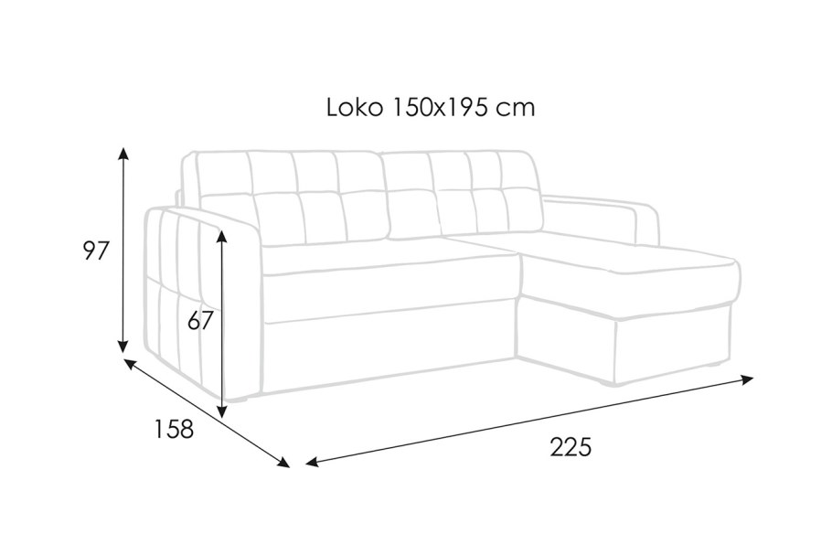 Диван Локо угловой Аскона