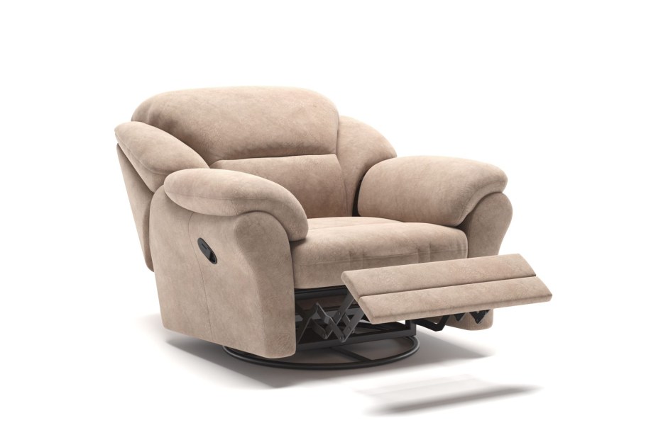 Кресло качалка глайдер с подставкой для ног