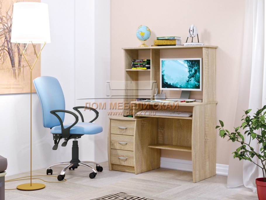 Компьютерный стол (комфорт 5 дуб Паллада)