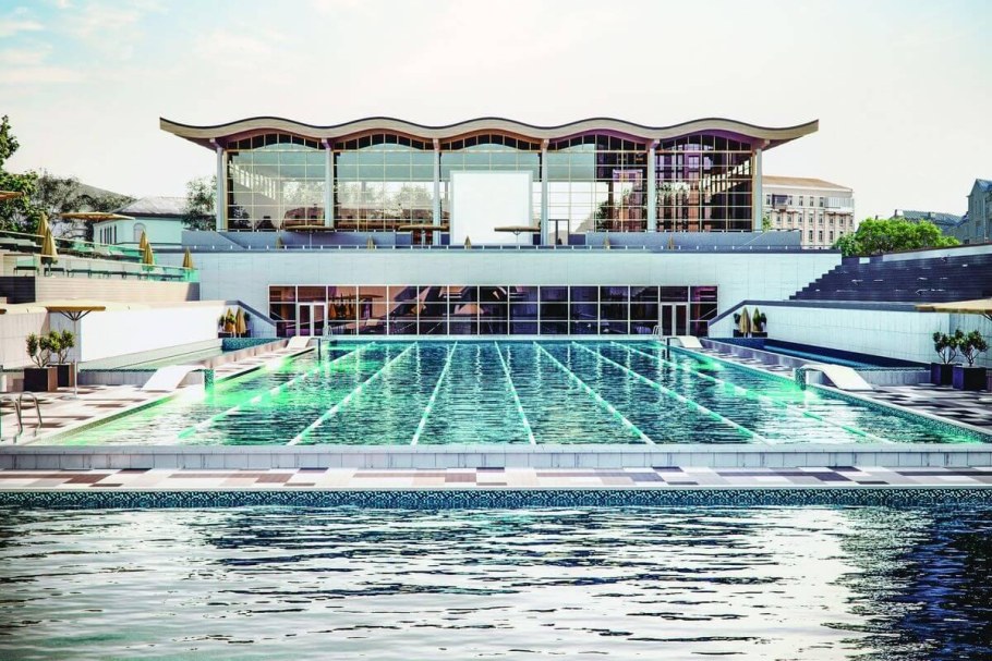 Московская бассейн под открытым небом Чайка