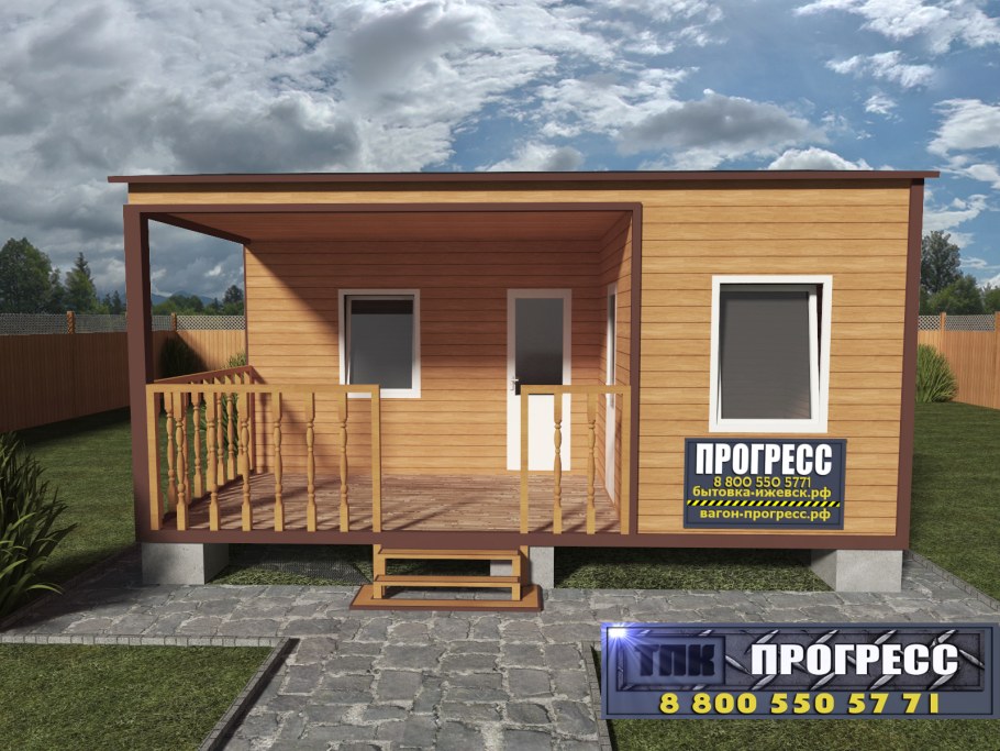 Дачный дом из бытовок