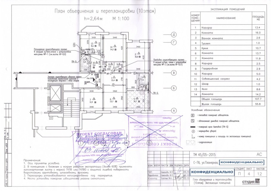 Проект перепланировки квартиры СПБ