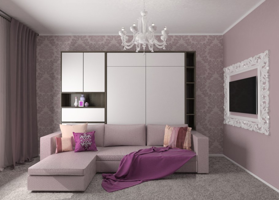 Шкаф кровать с угловым диваном