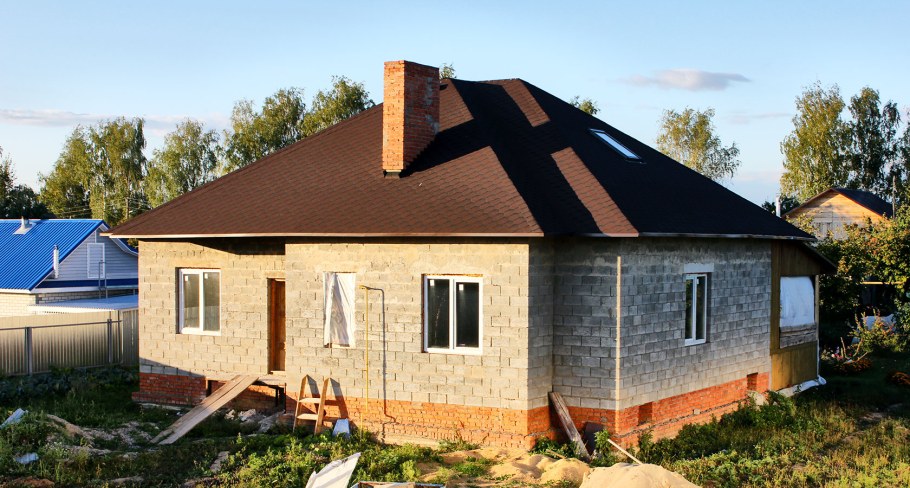 Дом одноэтажный с мансардой 80кв м