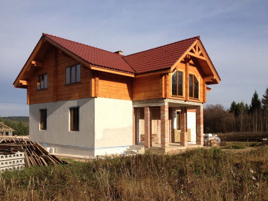 Красивый дом из блоков