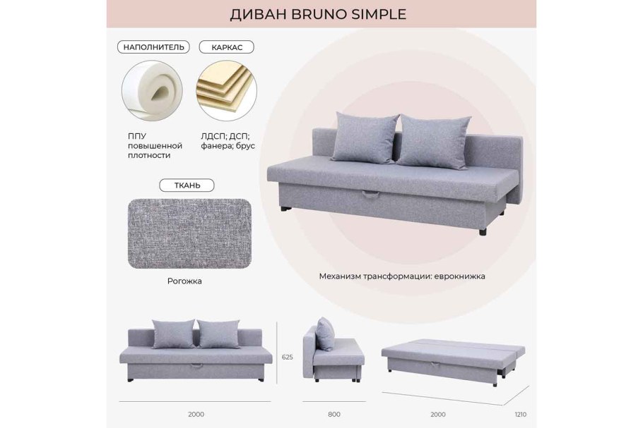 Диван глубина 85