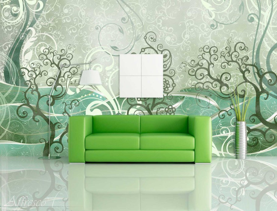 Обои салатовые для стен