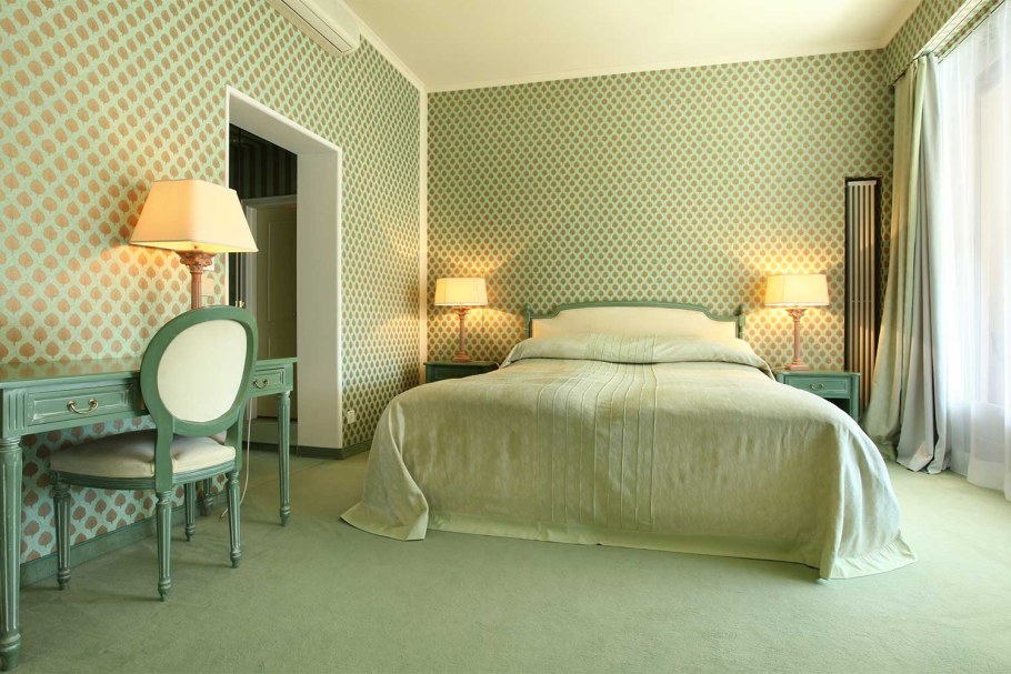 Affresco в интерьере спальни