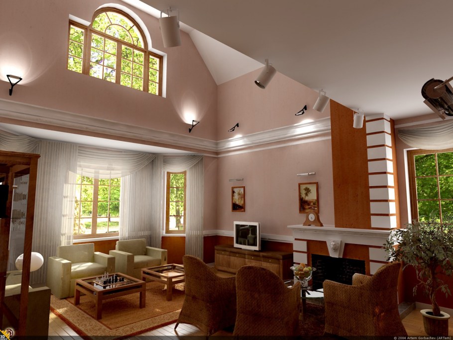 Отделка коттеджа внутри